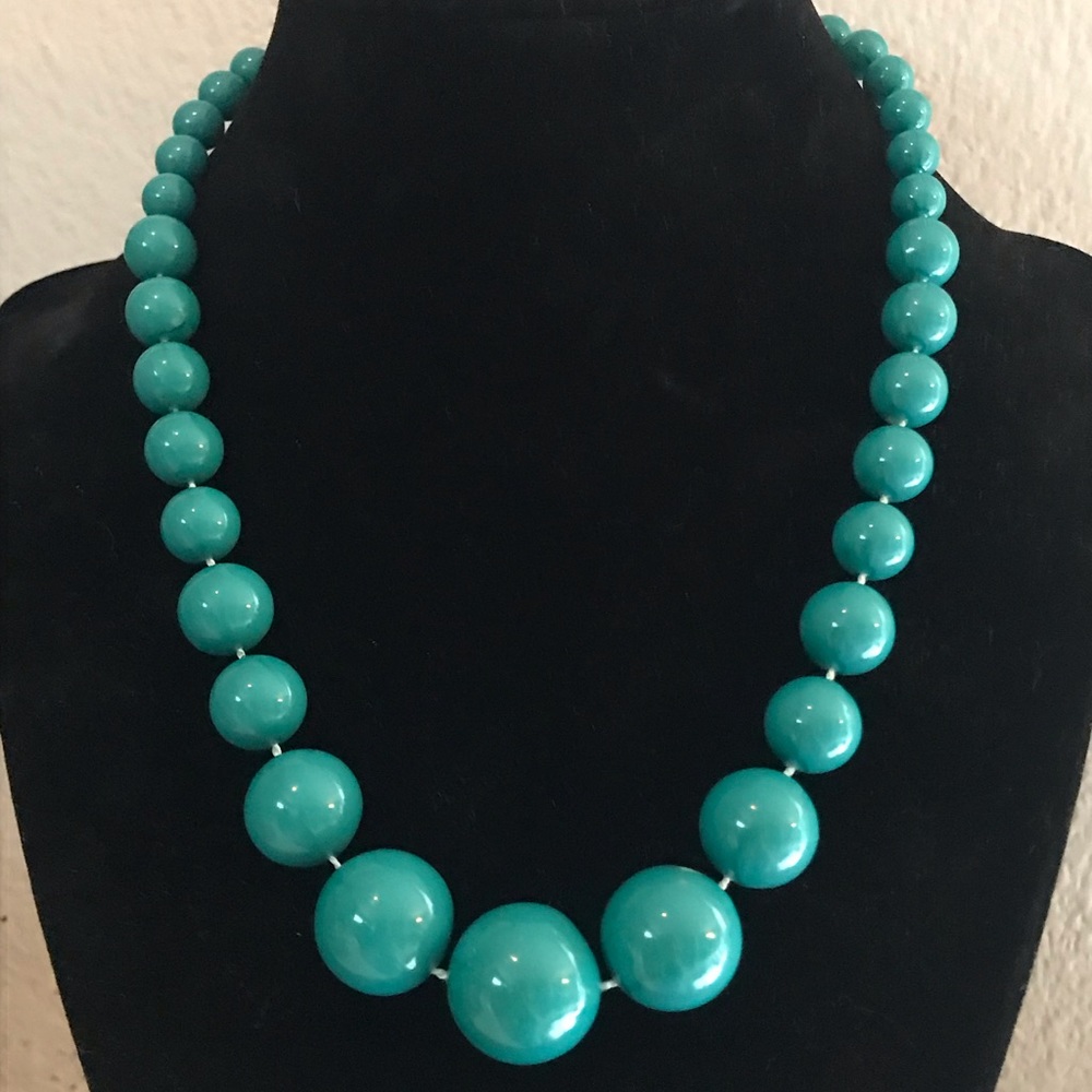 Teal Beaded Necklace